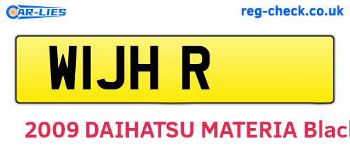 W1JHR are the vehicle registration plates.