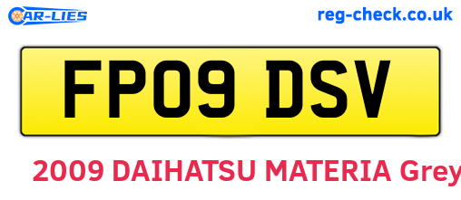 FP09DSV are the vehicle registration plates.