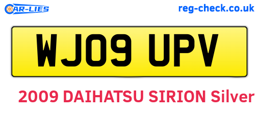 WJ09UPV are the vehicle registration plates.