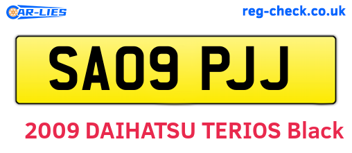 SA09PJJ are the vehicle registration plates.