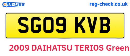 SG09KVB are the vehicle registration plates.