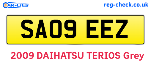 SA09EEZ are the vehicle registration plates.