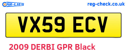 VX59ECV are the vehicle registration plates.