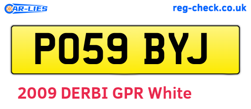 PO59BYJ are the vehicle registration plates.