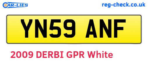 YN59ANF are the vehicle registration plates.