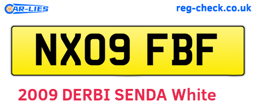 NX09FBF are the vehicle registration plates.
