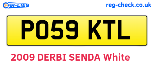 PO59KTL are the vehicle registration plates.