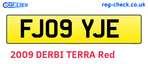 FJ09YJE are the vehicle registration plates.