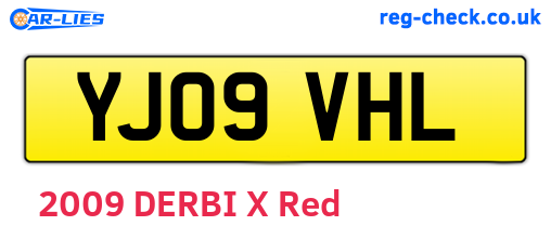 YJ09VHL are the vehicle registration plates.