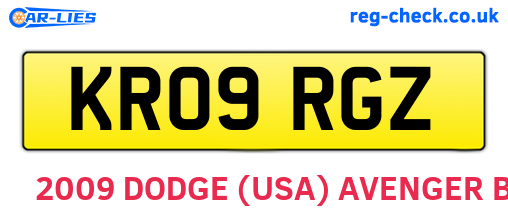 KR09RGZ are the vehicle registration plates.