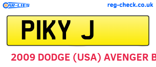 P1KYJ are the vehicle registration plates.