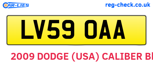 LV59OAA are the vehicle registration plates.