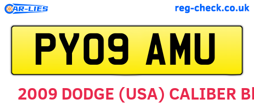 PY09AMU are the vehicle registration plates.