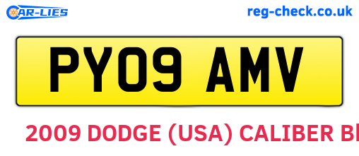 PY09AMV are the vehicle registration plates.