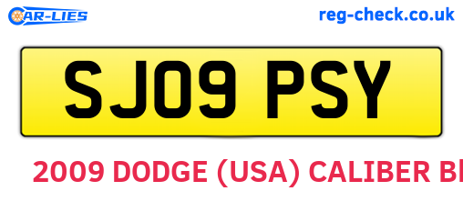 SJ09PSY are the vehicle registration plates.