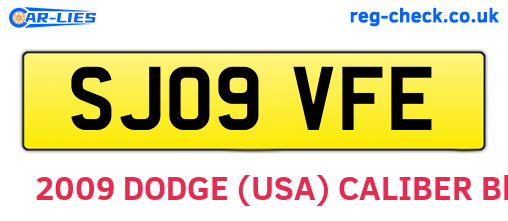 SJ09VFE are the vehicle registration plates.