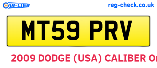 MT59PRV are the vehicle registration plates.