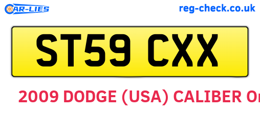 ST59CXX are the vehicle registration plates.