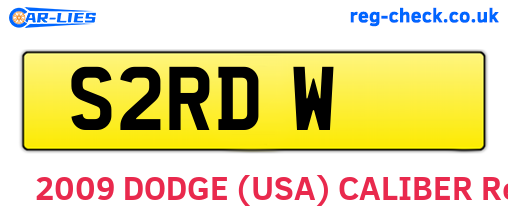 S2RDW are the vehicle registration plates.