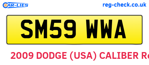 SM59WWA are the vehicle registration plates.