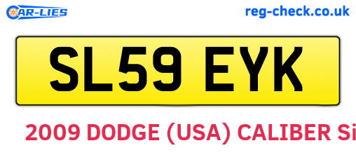 SL59EYK are the vehicle registration plates.