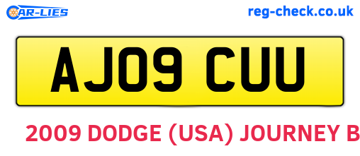 AJ09CUU are the vehicle registration plates.
