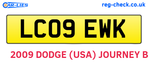 LC09EWK are the vehicle registration plates.