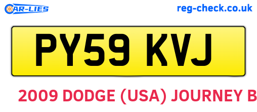 PY59KVJ are the vehicle registration plates.