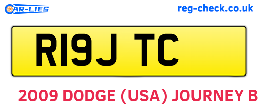 R19JTC are the vehicle registration plates.