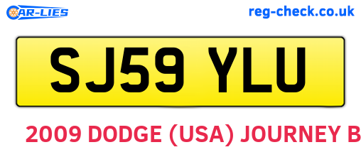 SJ59YLU are the vehicle registration plates.