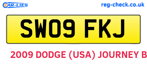 SW09FKJ are the vehicle registration plates.