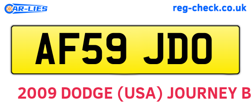 AF59JDO are the vehicle registration plates.