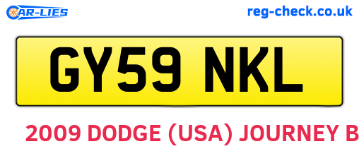 GY59NKL are the vehicle registration plates.