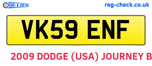 VK59ENF are the vehicle registration plates.
