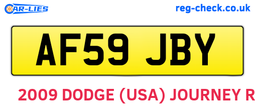 AF59JBY are the vehicle registration plates.