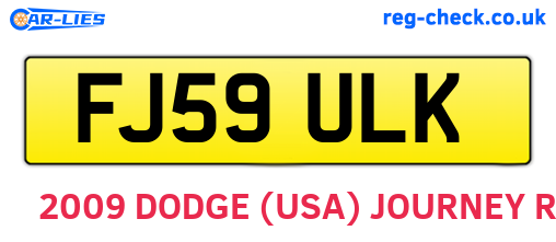 FJ59ULK are the vehicle registration plates.