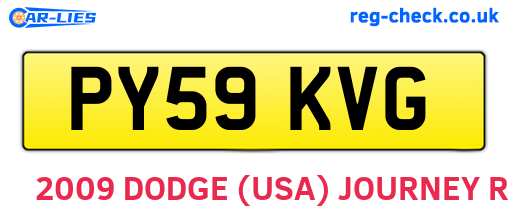 PY59KVG are the vehicle registration plates.