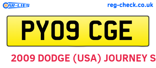 PY09CGE are the vehicle registration plates.