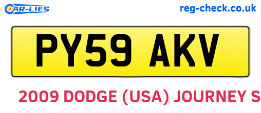 PY59AKV are the vehicle registration plates.