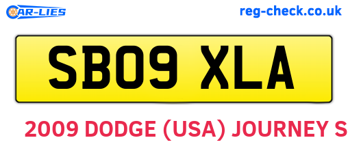 SB09XLA are the vehicle registration plates.