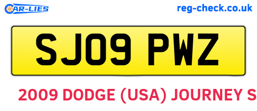 SJ09PWZ are the vehicle registration plates.