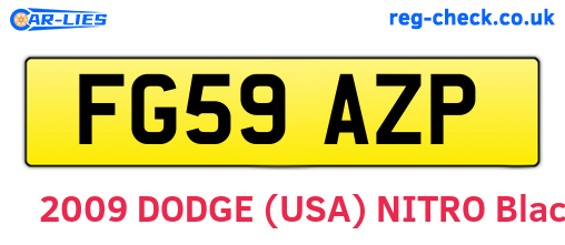 FG59AZP are the vehicle registration plates.