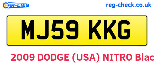 MJ59KKG are the vehicle registration plates.
