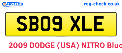 SB09XLE are the vehicle registration plates.