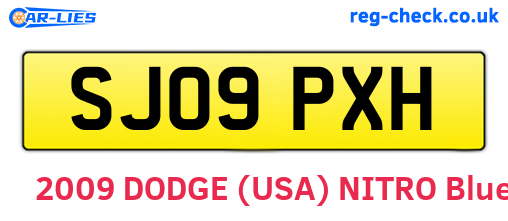 SJ09PXH are the vehicle registration plates.