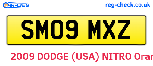 SM09MXZ are the vehicle registration plates.