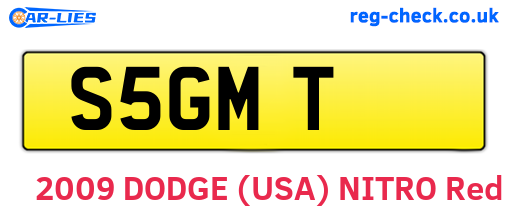 S5GMT are the vehicle registration plates.