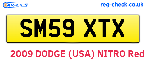 SM59XTX are the vehicle registration plates.
