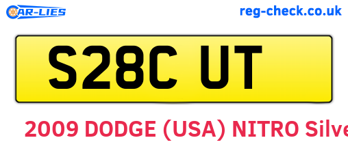 S28CUT are the vehicle registration plates.