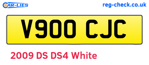 V900CJC are the vehicle registration plates.